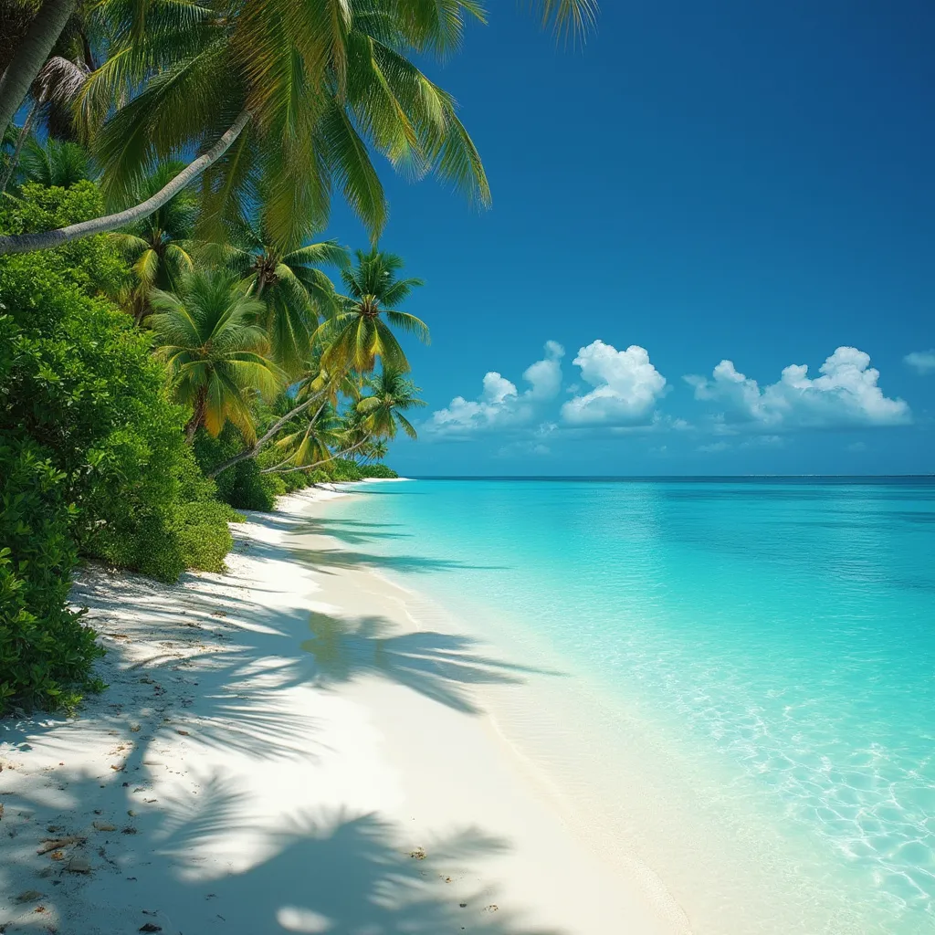 Playa tropical con aguas cristalinas
